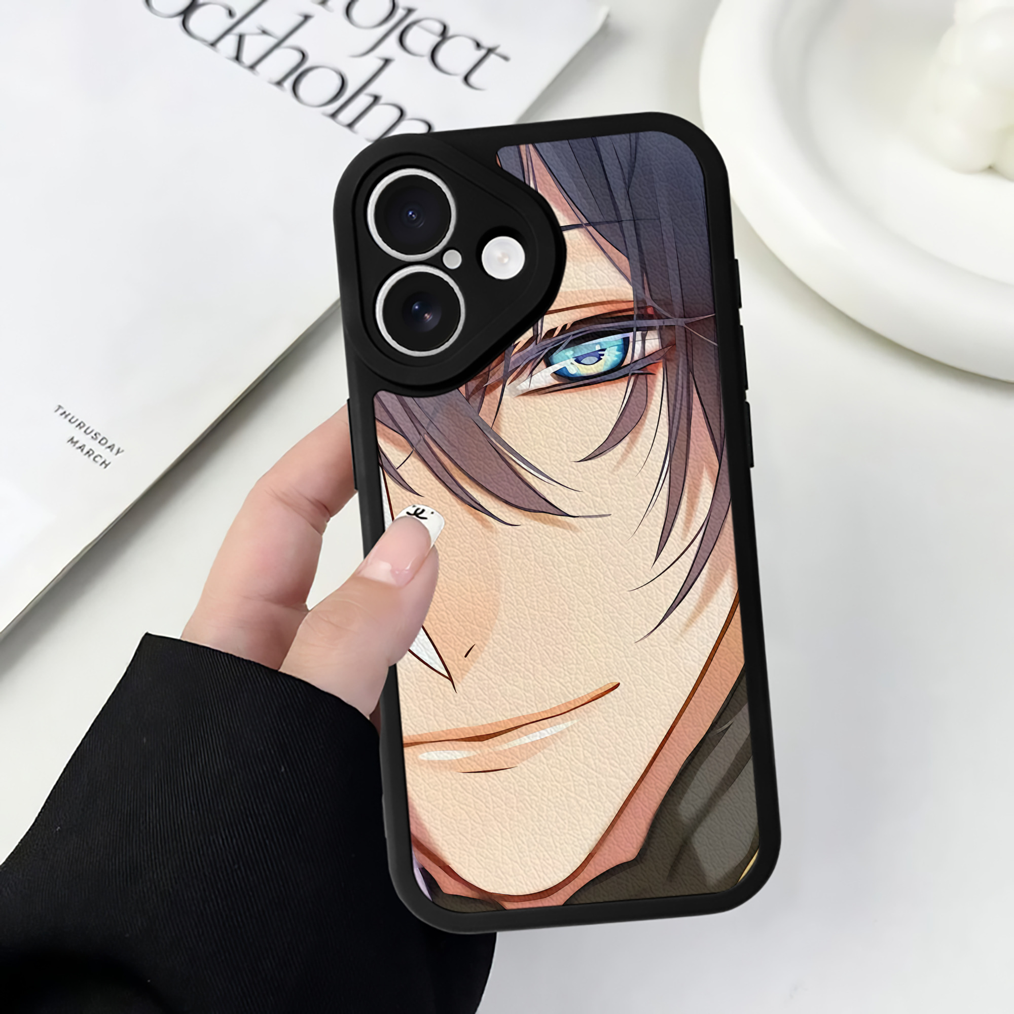 （画像用） 刀剣乱舞 Touken Ranbu 【iPhone 16シリーズ対応】シリコンスマホケース（レザー調） 材質：シリコン